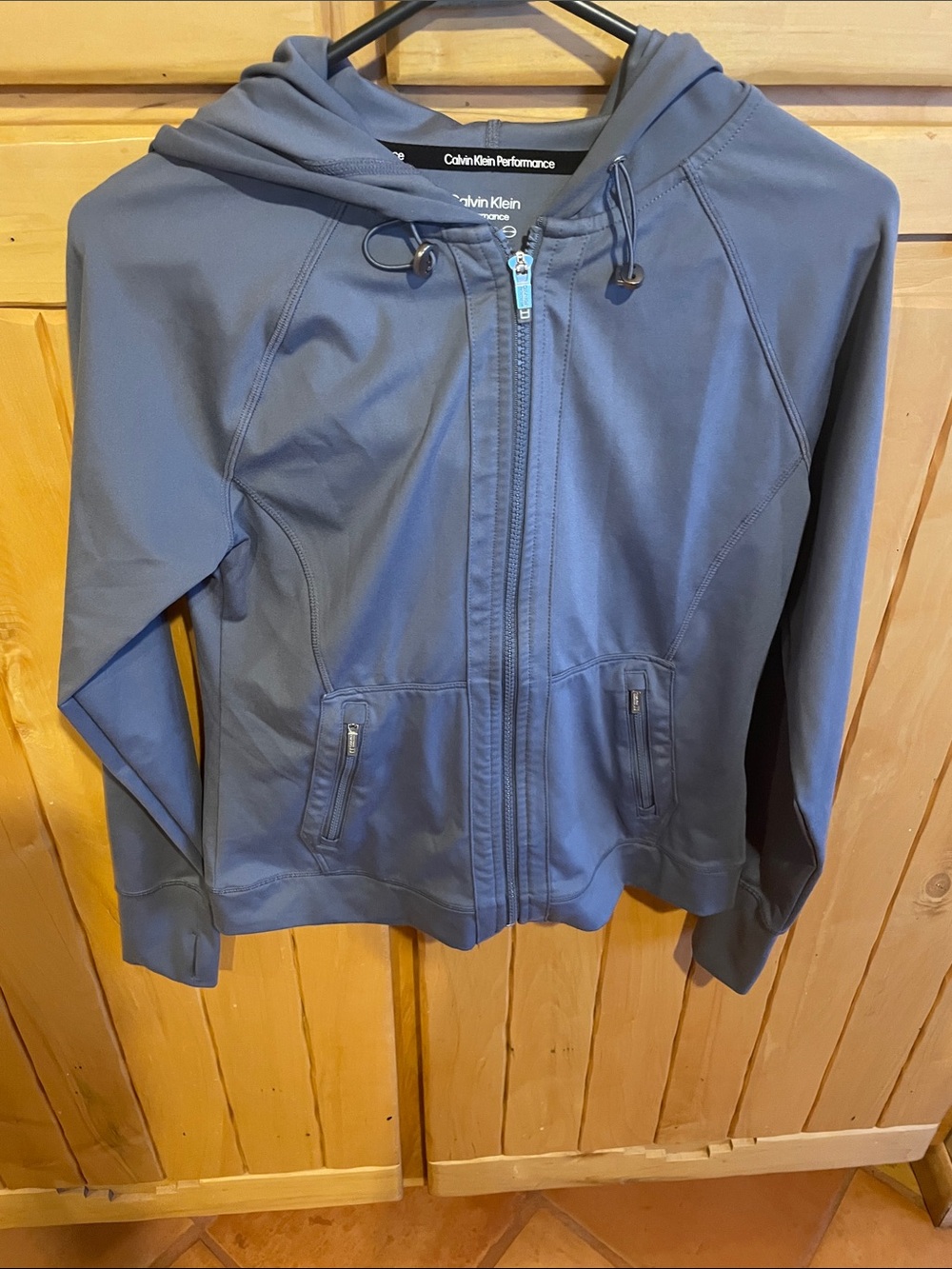 Calvin Klein Performance Blue Stretch Zip-Up Jacket